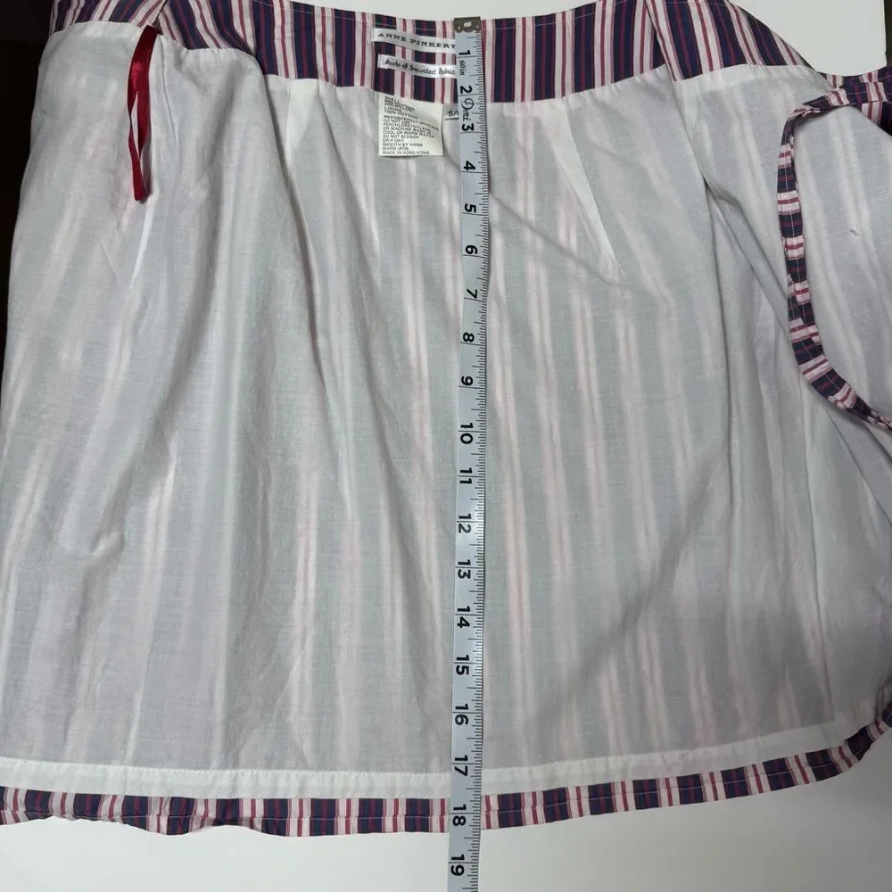 Anne Pinkerton Vintage Striped Mini Wrap Skirt S